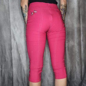 hot pink ciggarette pants , sourpuss clothing, size medium